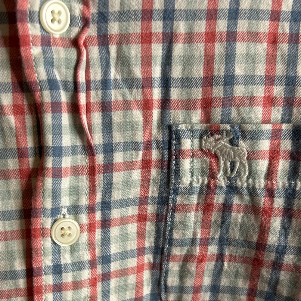Abercrombie Kids Red and Blue Plaid Shirt - Picture 3 of 9
